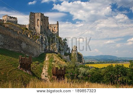 Medieval castle Beckov in central Europe Slovakia