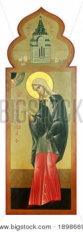 Religiøse russiske slaviske ikon af Saint Ksenija af Petersborg