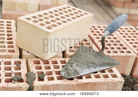 Matériel de construction pour bâtiment travaux truelle en briques