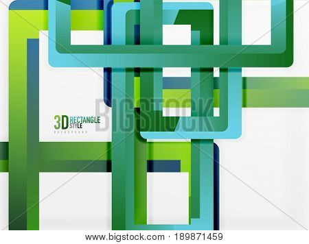 Rectangle tube elements, 3d background