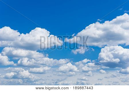 View on beautiful white clouds in a blue sky. Clouds and Skies in the Morning. 
The Sun behind Clouds. Fresh Air. Cloudy Weather. Cloud Formations. White Clouds