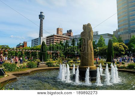 Fountain At Yokohama Yamashita Park
