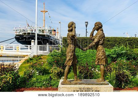 Girl Scout Statue In Yamashita Park, Yokohama