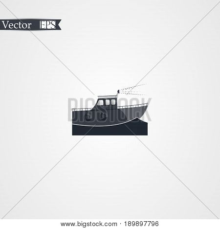 What a small boat did not dream of conquering an endless ocean. Vector illustration.