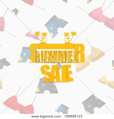 Cute Seamless Pattern With Summer Symbols. Hand-drawn Illustration