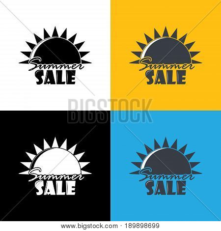 Summer Sale banner. Vintage design. Vector illustration.