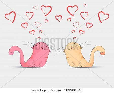 Couple In Love Cats.