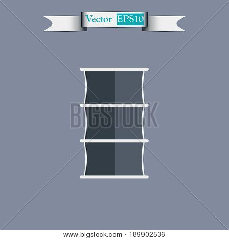 icon oil barrel vector illustration flat design