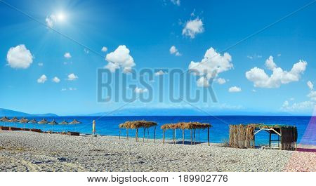 Summer Morning Pulebardha Beach (albania).