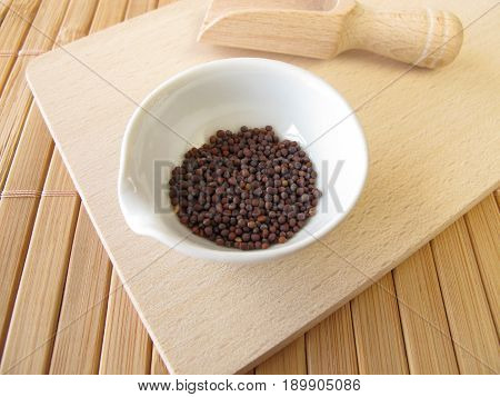 Black mustard seeds, Sinapis nigrae semen, for herbal medicine