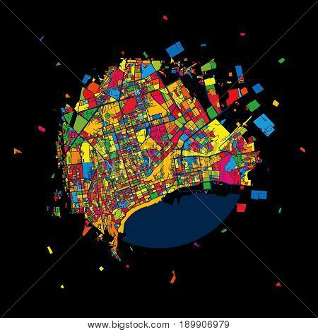 Baku, Azerbaijan, Colorful Artmap