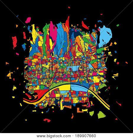 Zagreb, Croatia, Colorful Artmap