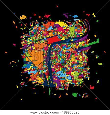 Prague, Czech Republic, Colorful Artmap