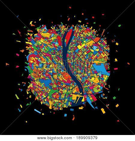 Budapest, Hungary, Colorful Artmap
