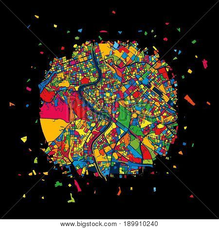 Rome, Italy, Colorful Artmap