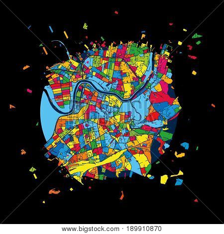 Vilnius, Lithuania, Colorful Artmap