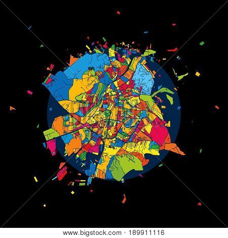 Pristina, Kosovo, Colorful Artmap