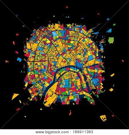 Moscow, Russia, Colorful Artmap