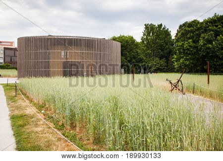 BERLIN, GERMANY - 28th MAY, 2017: Berlin Wall Memorial at Bernauer strasse