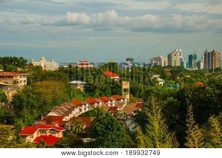 Top View Of The City Cebu , Philippines.