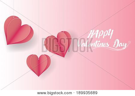 happy valentines day. paper cut stylevector background