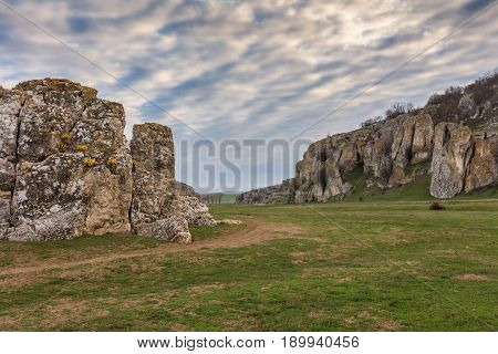 Geological Reservation Cheile Dobrogei located in Constanta county Romania.