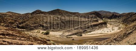 Panorama of the Kuiseb canyon Namibia Africa