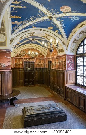 Vilnius, Lithuania - May 05, 2017: Inside The Old Building Of Philology Faculty, In Center Of Lithua