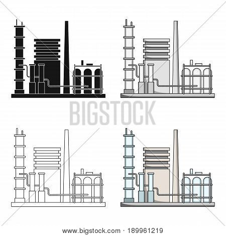 Refinery.Oil single icon in cartoon style vector symbol stock illustration .