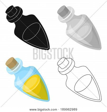 Vessel with olive oil.Olives single icon in cartoon style vector symbol stock illustration .