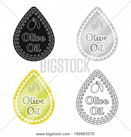 Label of olive oil.Olives single icon in cartoon style vector symbol stock illustration .
