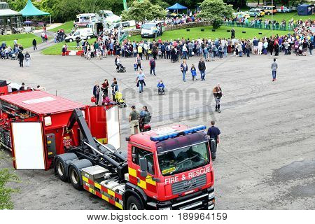 Beaulieu, Hampshire, Uk - May 29 2017: Visitors And Emergency Vehicles At The 2017 999 Day At The Na