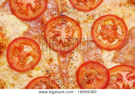Detailed Pizza from top