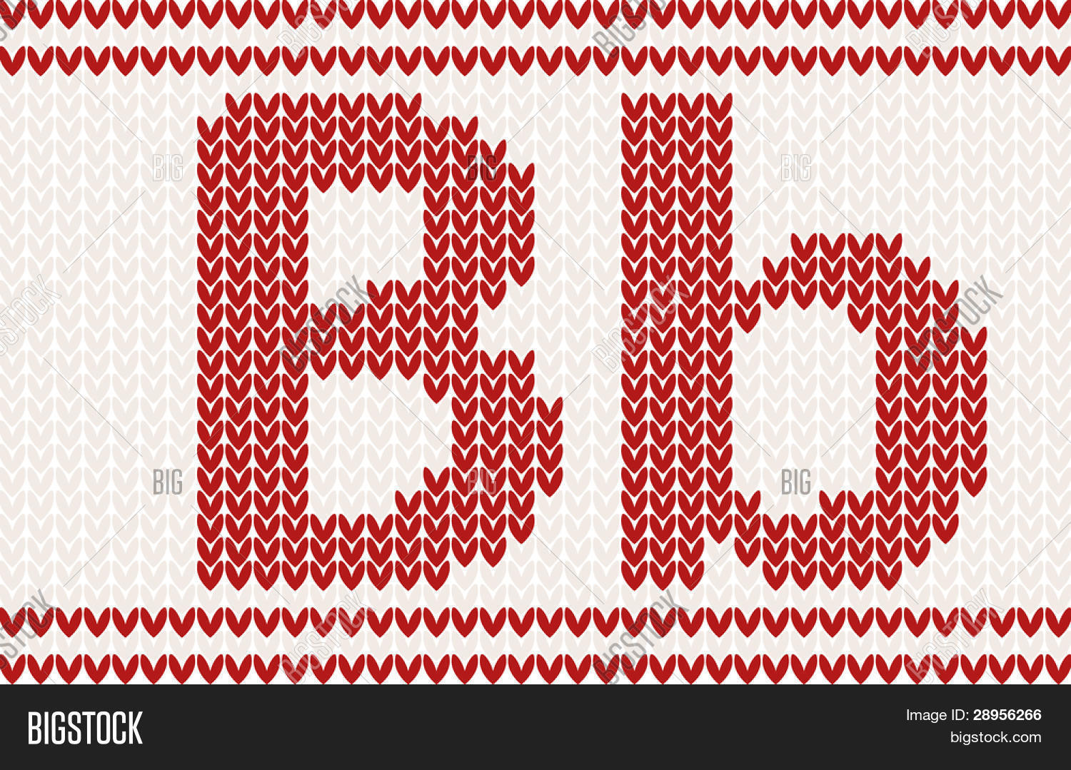 Red Knitted Letter B Vector & Photo (Free Trial) | Bigstock