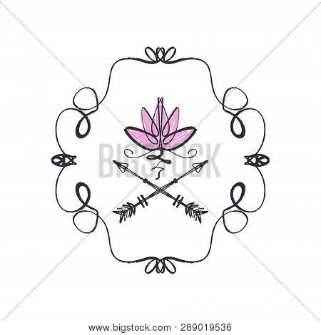 Harmony And Universe Symbol, Sacred Geometry. Ayurveda And Balance Logo Or Label