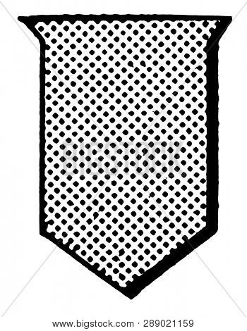 Or Shield Metal are escutcheon emblazoned with the metal tincture, vintage line drawing or engraving illustration.