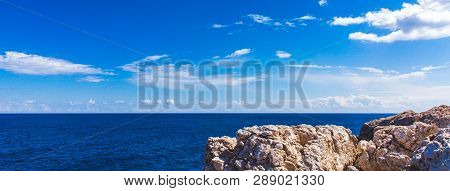 Beautiful Sea Shore In Cyprus. A View Of A Sea Shore In Kavo Greko Nenar Aiya Napa, Cyprus