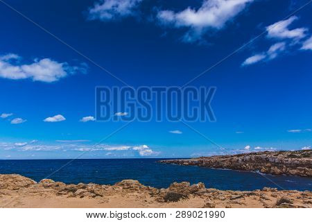 Beautiful Sea Shore In Cyprus. A View Of A Sea Shore In Kavo Greko Nenar Aiya Napa, Cyprus