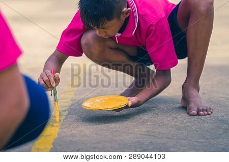 Kanchanaburi Thailand - September 20 :  Unidentified Students He