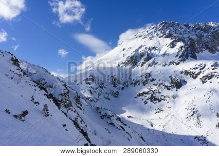 Kozi Wierch Peak In Winter Scenery. High Tatra Mountains.