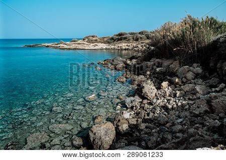 Sea Caves Near Cape Greko. Mediterranean Sea