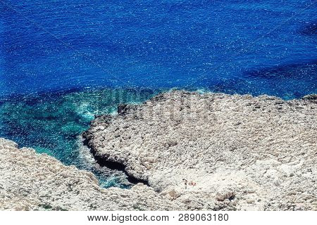Sea Caves Near Cape Greko. Mediterranean Sea