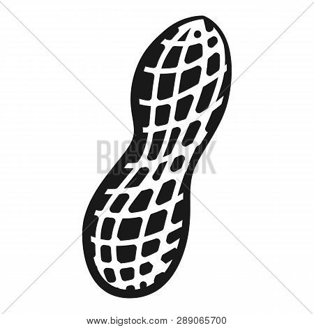 Peanut Shell Icon. Simple Illustration Of Peanut Shell Icon For Web Design Isolated On White Backgro