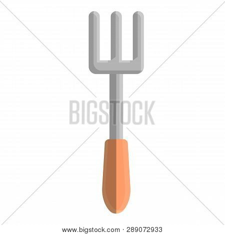Hand Garden Fork Icon. Cartoon Of Hand Garden Fork Icon For Web Design Isolated On White Background