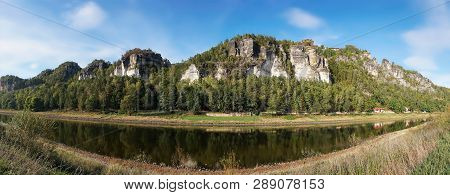 The Resort Rathen In The Elbe Sandstone Mountains In The Saxon Switzerland