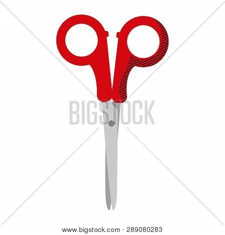 Artistic Scissors School Utensil Design Vector Illustration