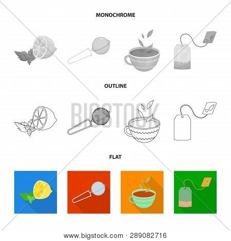 Vector Design Of Healthy And Floral  Symbol. Set Of Healthy And Gradient Vector Icon For Stock.