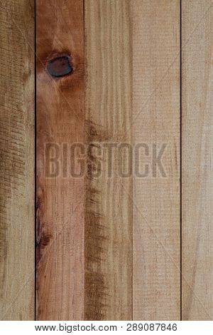 Texture Of Natural Wood Slats (unvarnished). Copper, Reddish, Cherry. Vertical Sense.