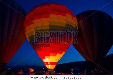 Fire In A Balloon Preparation For Takeoff
