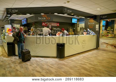 LINATE, ITALY - CIRCA NOVEMBER, 2017: Briciole Bar in Milan Linate Airport.
